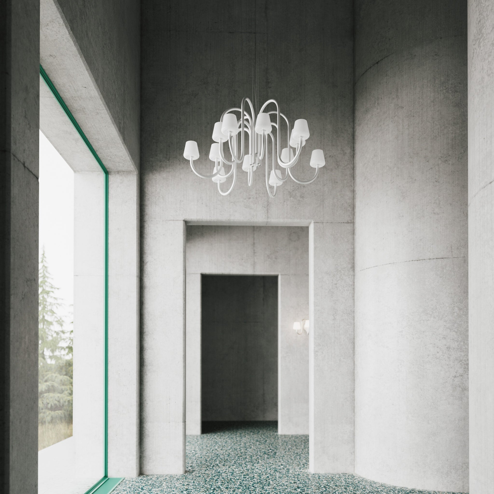 Arco Chandelier Glass - Letslighting