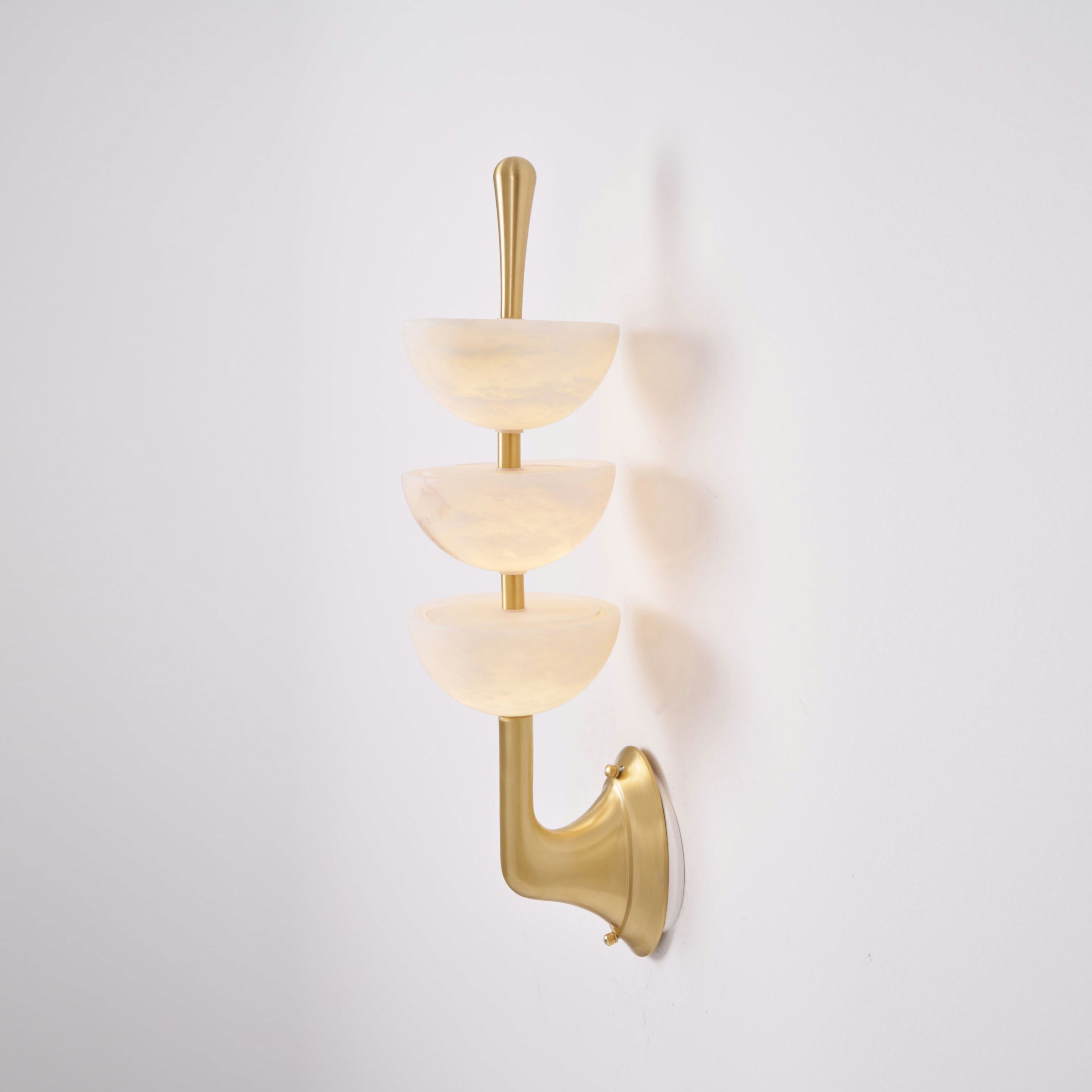 Vitheiel Modern Minimalist Art Alabaster Wall Lamp - Lamp Copper
