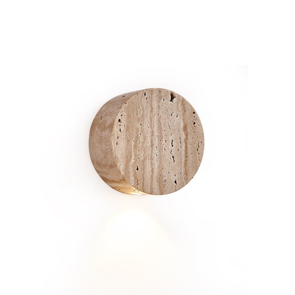 Izoren Classic Modern Minimalist Travertine Wall Lamp - Lamp Copper