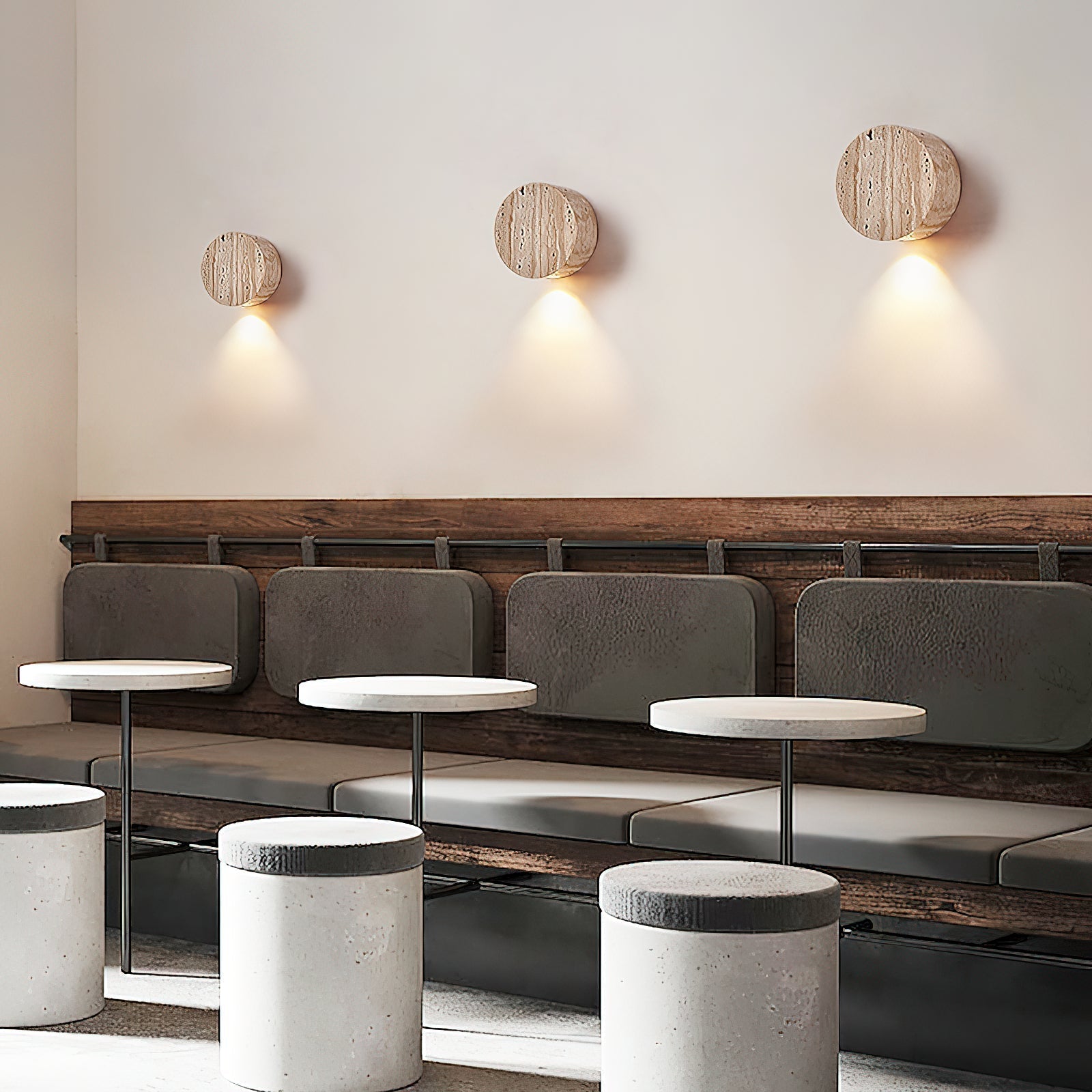 Izoren Classic Modern Minimalist Travertine Wall Lamp - Lamp Copper