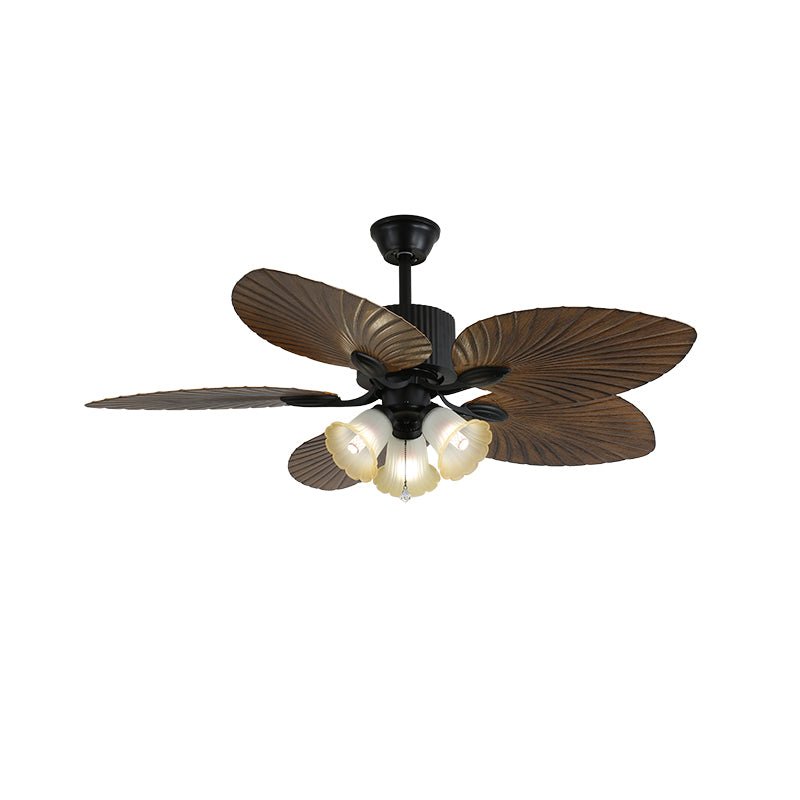 Ventilateur de plafond Solara Tropical en verre avec lumière