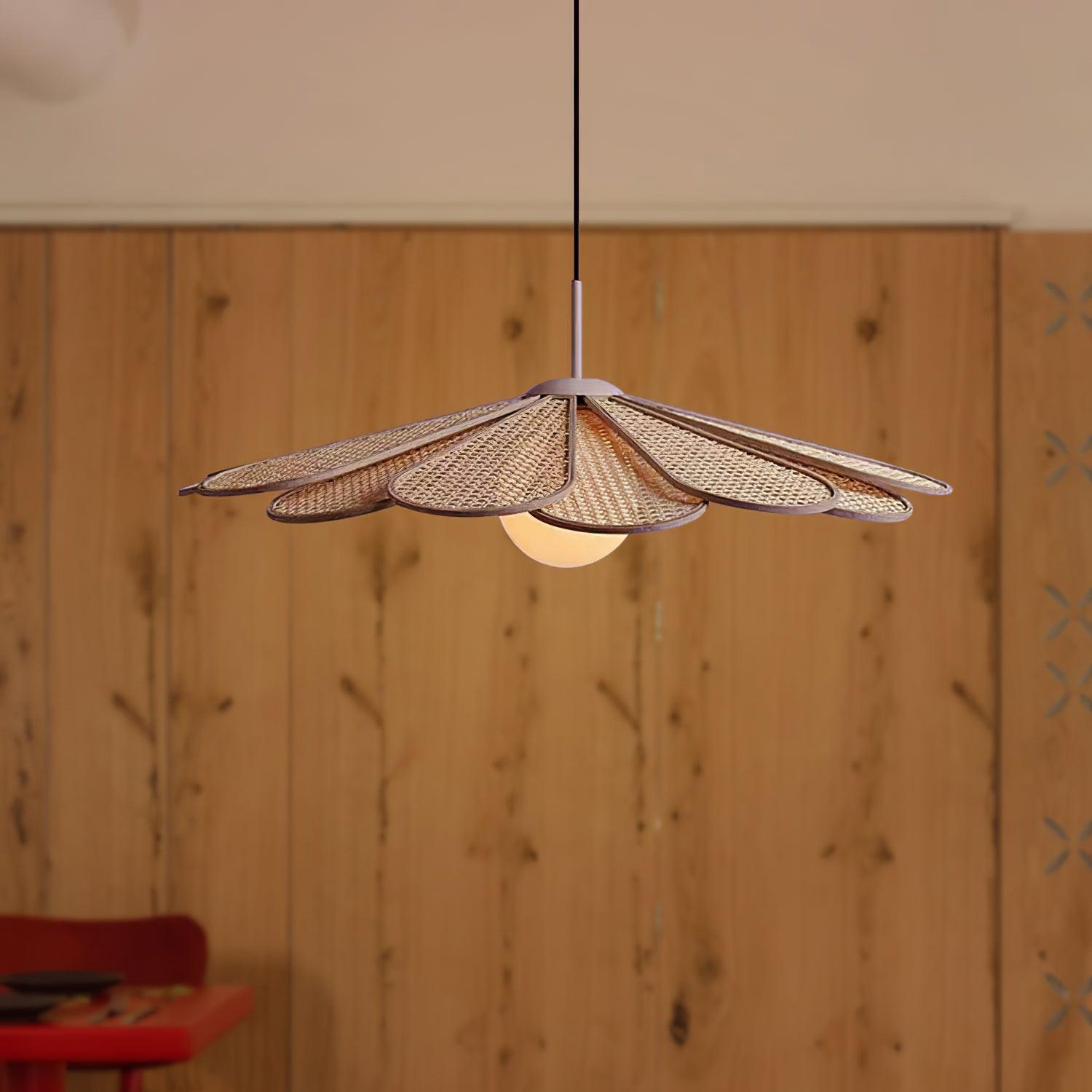 Luma Lampe Pendante Abat-jour Pétale Rattan - Neutralighting