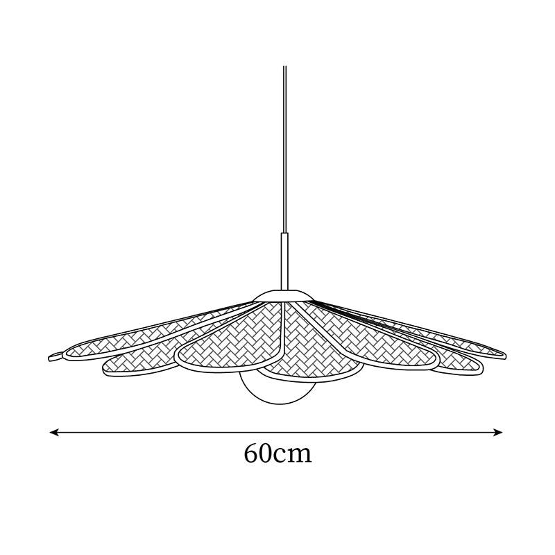 Luma Lampe Pendante Abat-jour Pétale Rattan - Neutralighting