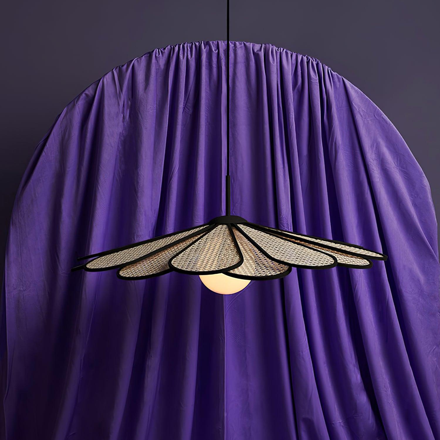 Luma Lampe Pendante Abat-jour Pétale Rattan - Neutralighting