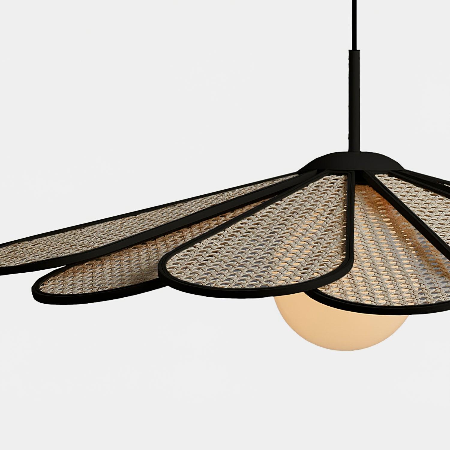 Luma Lampe Pendante Abat-jour Pétale Rattan - Neutralighting