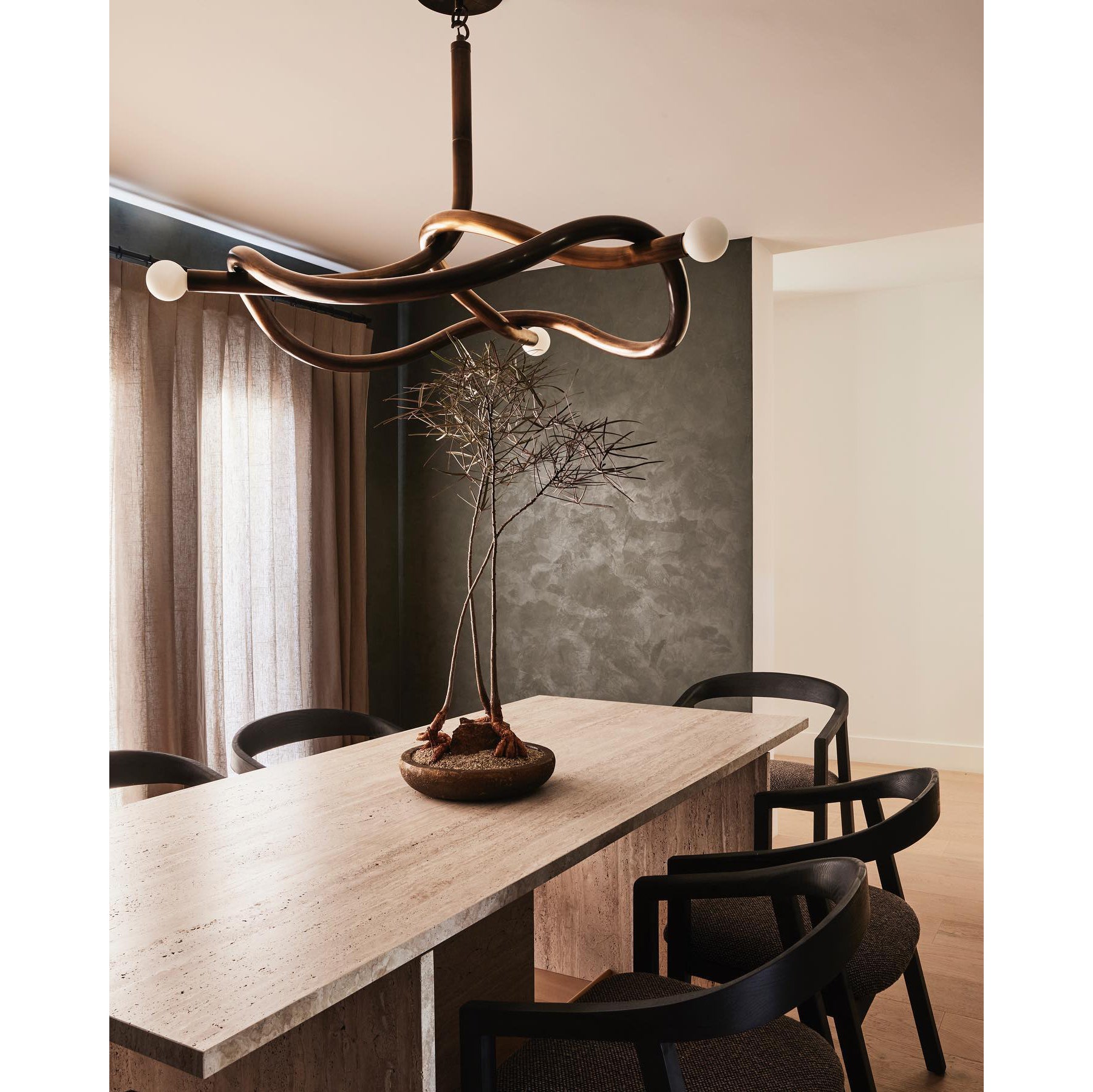 Vadore Modern Minimalist Metal Chandelier - Lamp Copper