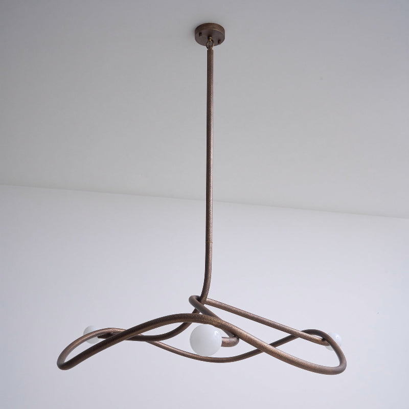 Vadore Modern Minimalist Metal Chandelier - Lamp Copper