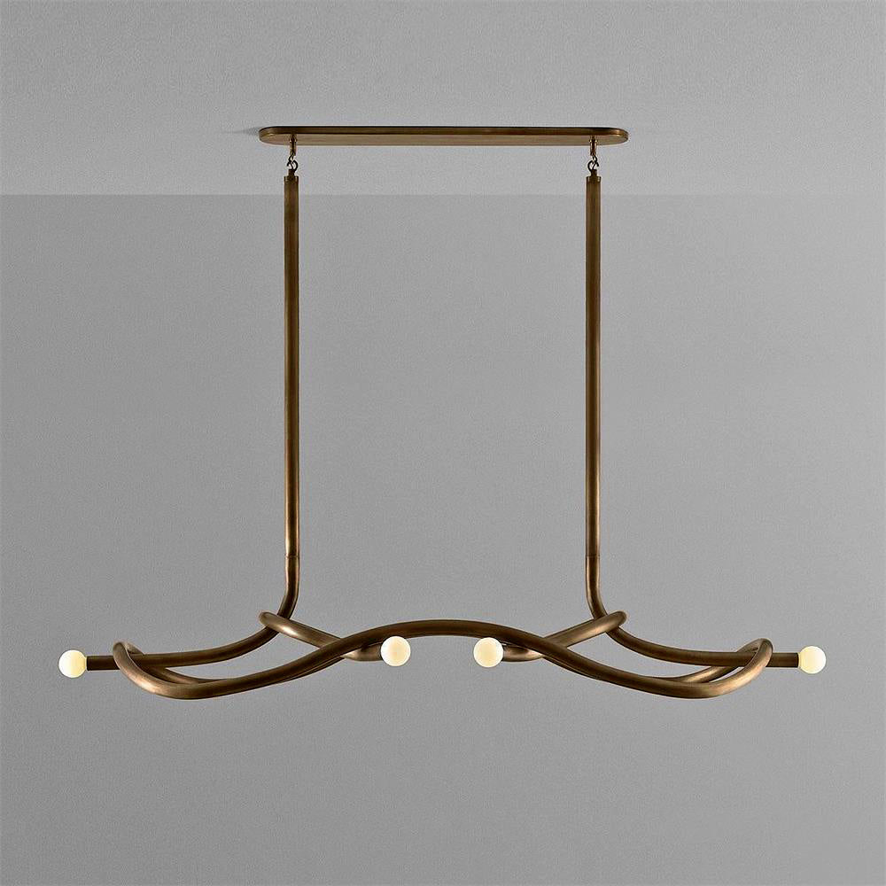 Vadore Modern Minimalist Metal Chandelier - Lamp Copper