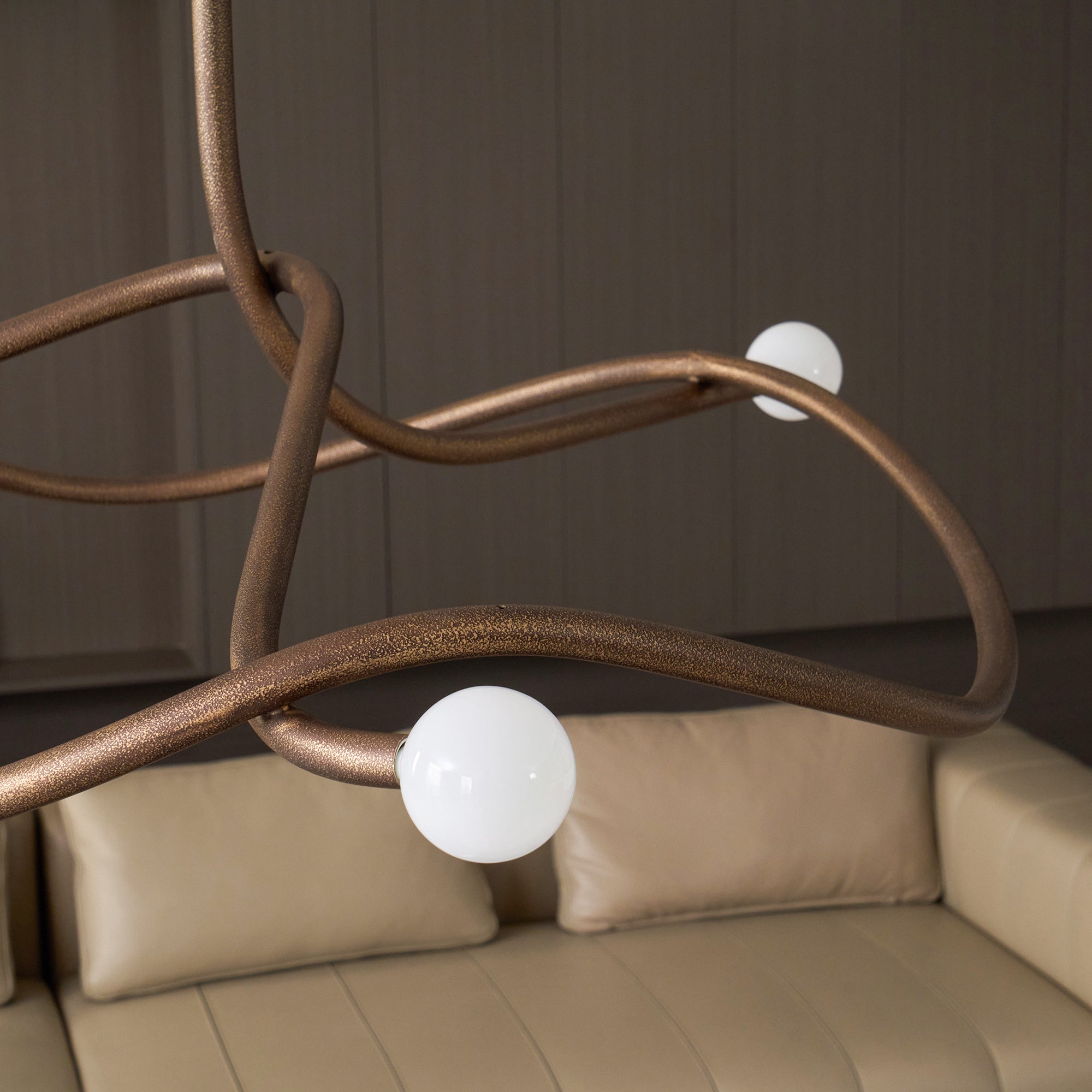Vadore Modern Minimalist Metal Chandelier - Lamp Copper