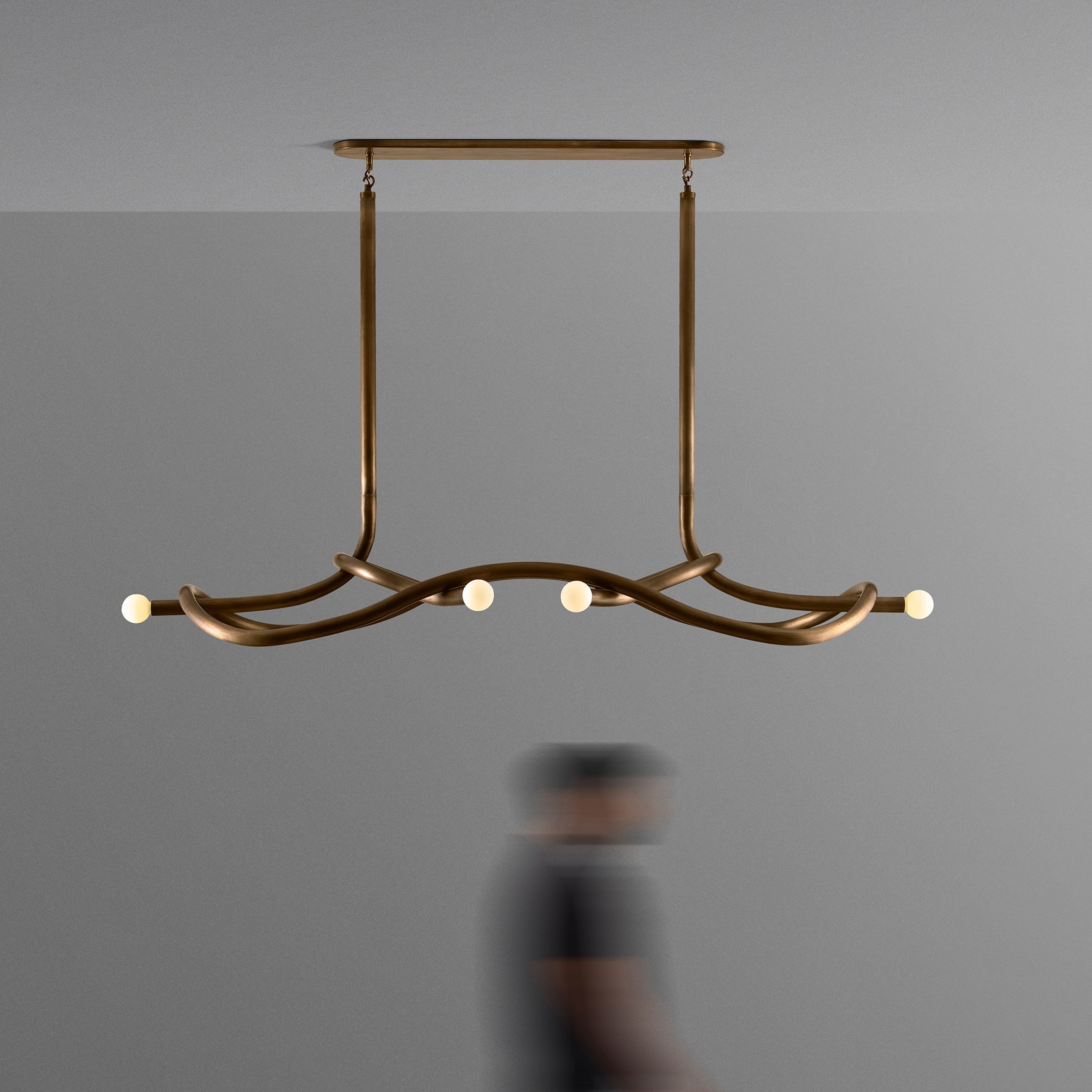 Vadore Modern Minimalist Metal Chandelier - Lamp Copper