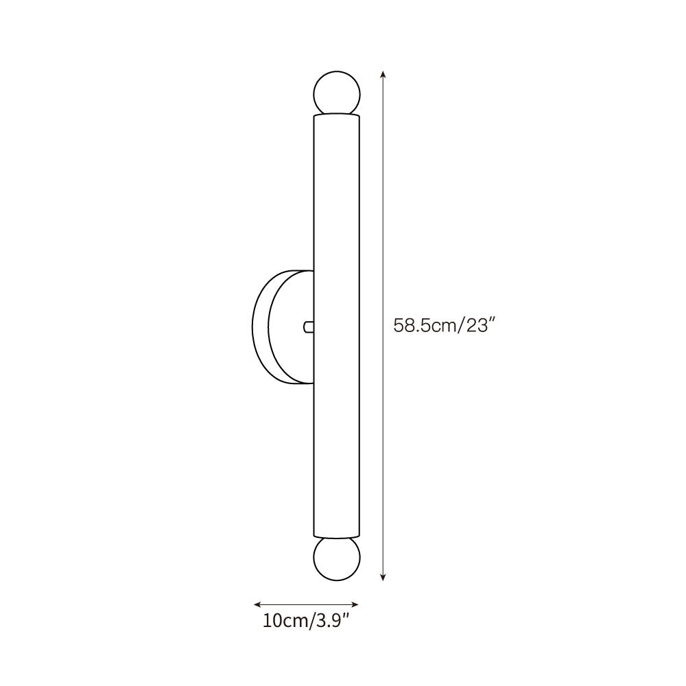 Eloryr Modern Minimalist Tube Metal Wall Lamp - Lamp Copper