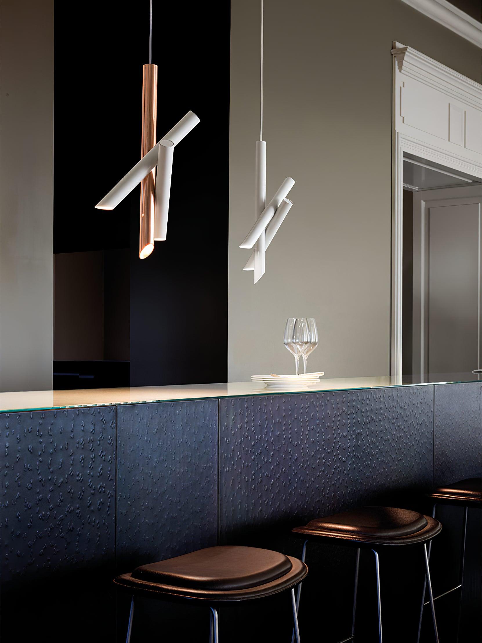 Solara Lampe suspendue tubes aluminium minimaliste - Neutralighting