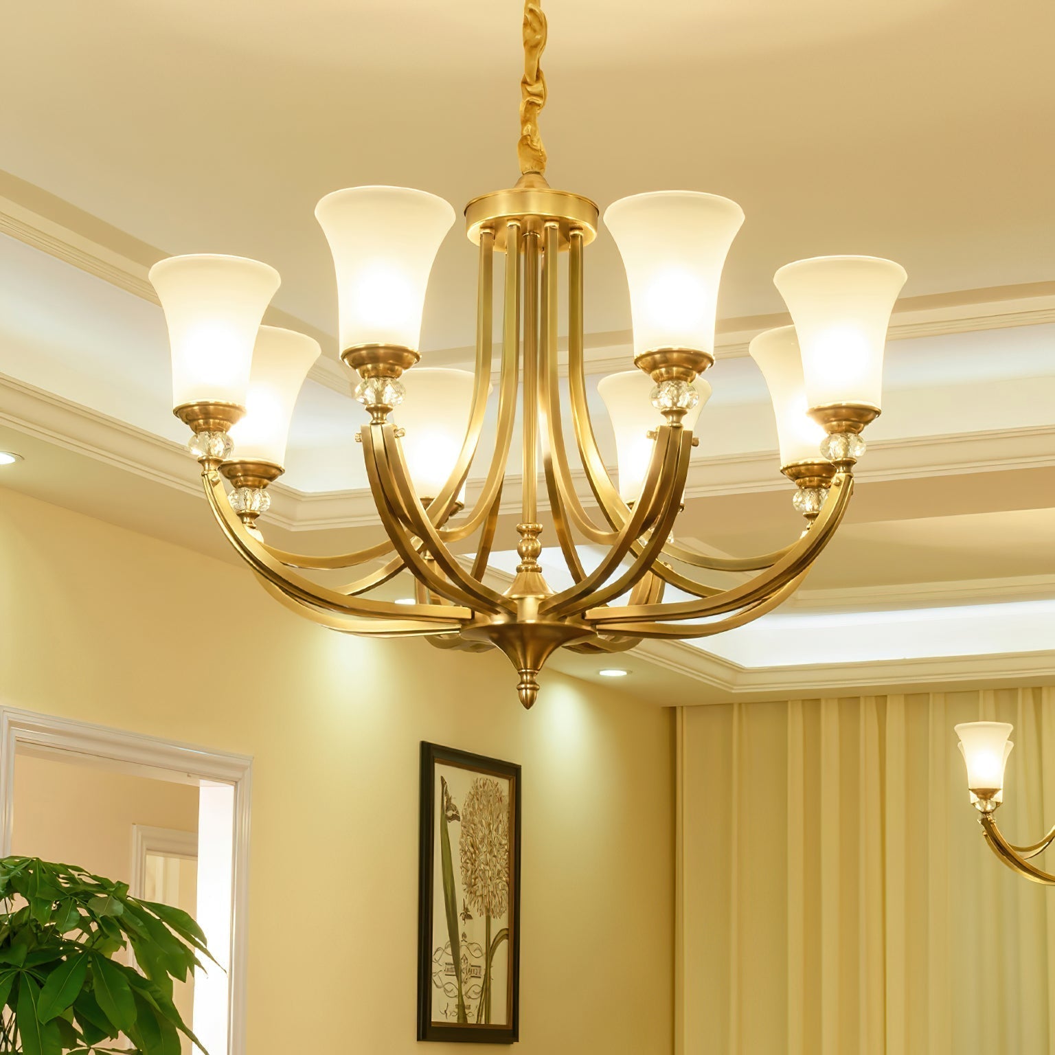 Ordoran Lustre Laiton Verre Industriel Vintage - Neutralighting