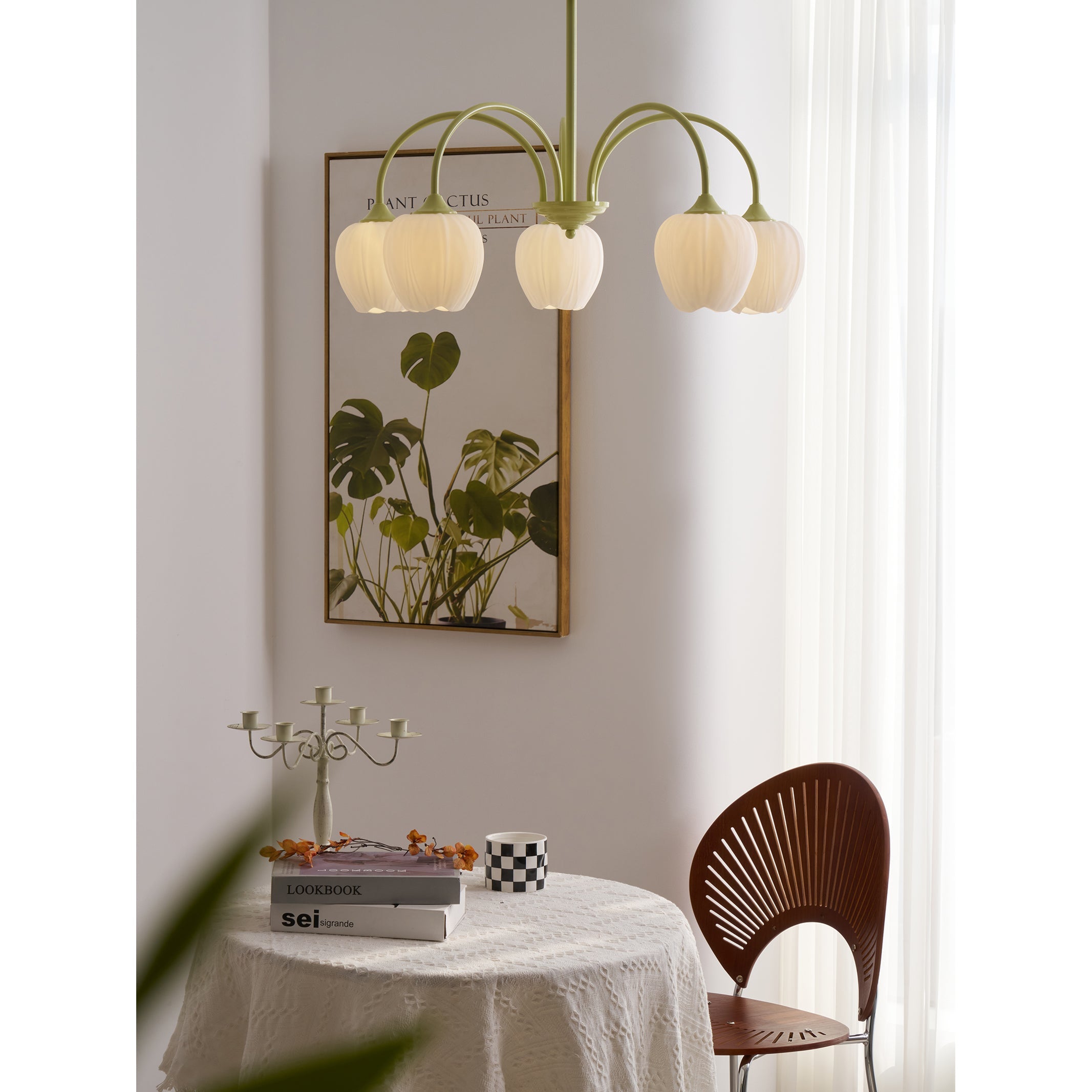Viloror Lustre Métal Verre Créativité Individuelle Matcha - Neutralighting