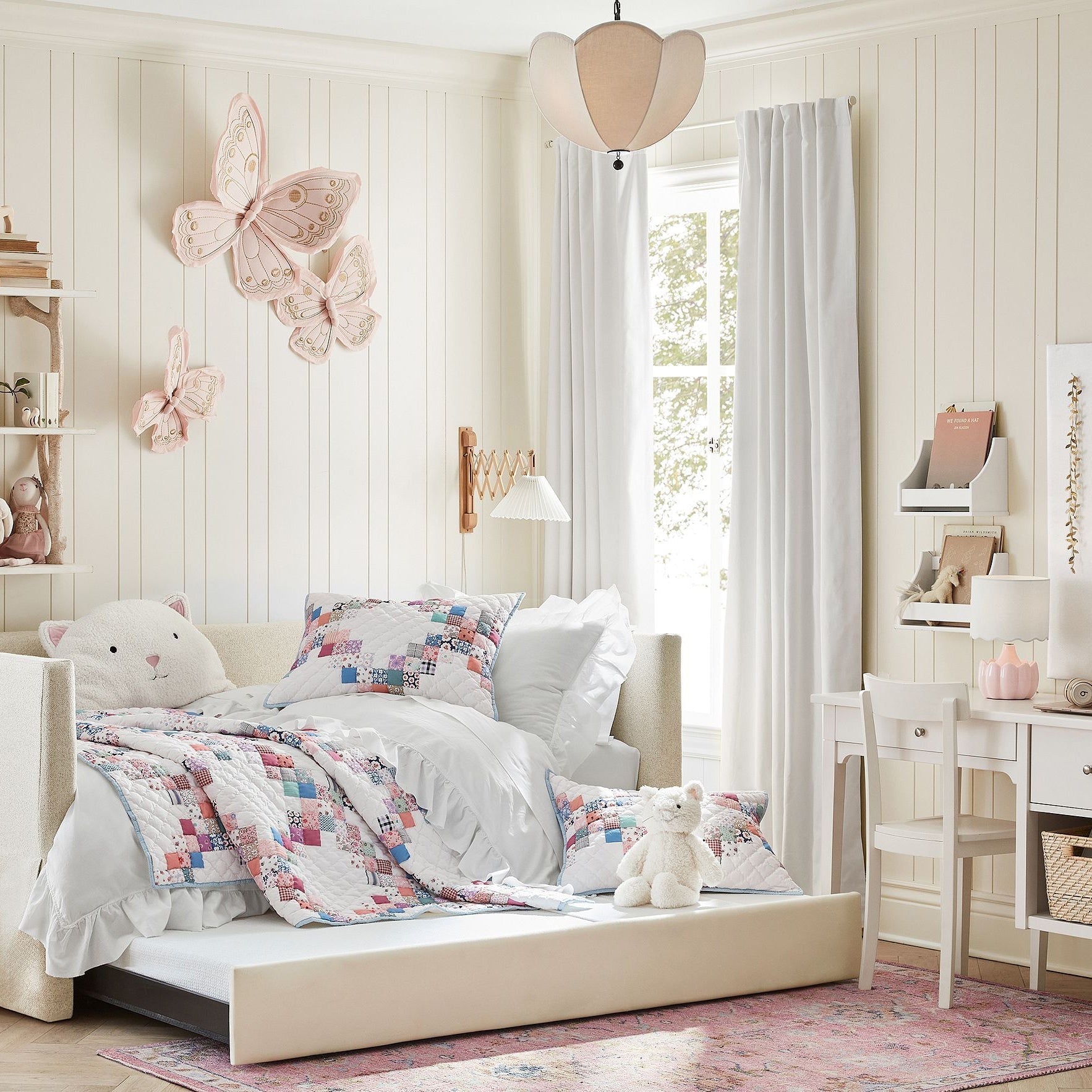 Cimararae Suspension Métal Tissu Scoop Vintage - Neutralighting