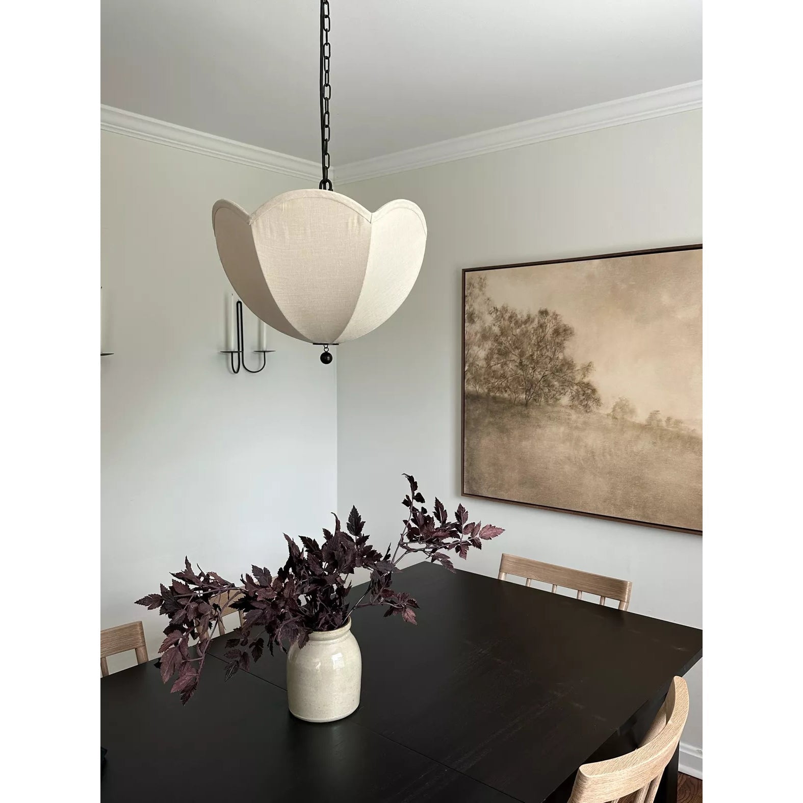 Cimararae Suspension Métal Tissu Scoop Vintage - Neutralighting