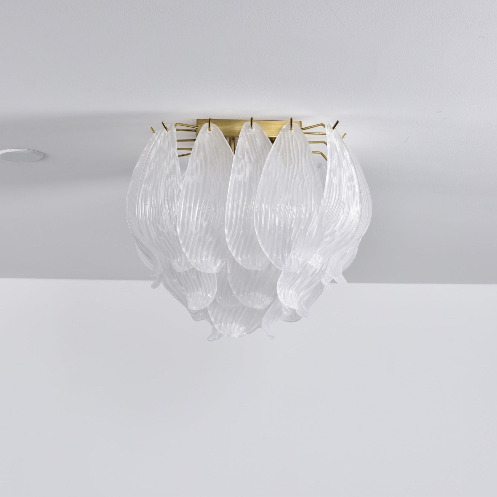 Aurora Ceiling Lamp Murano Petal Hand-Blown Glass Flushmount - Letslighting