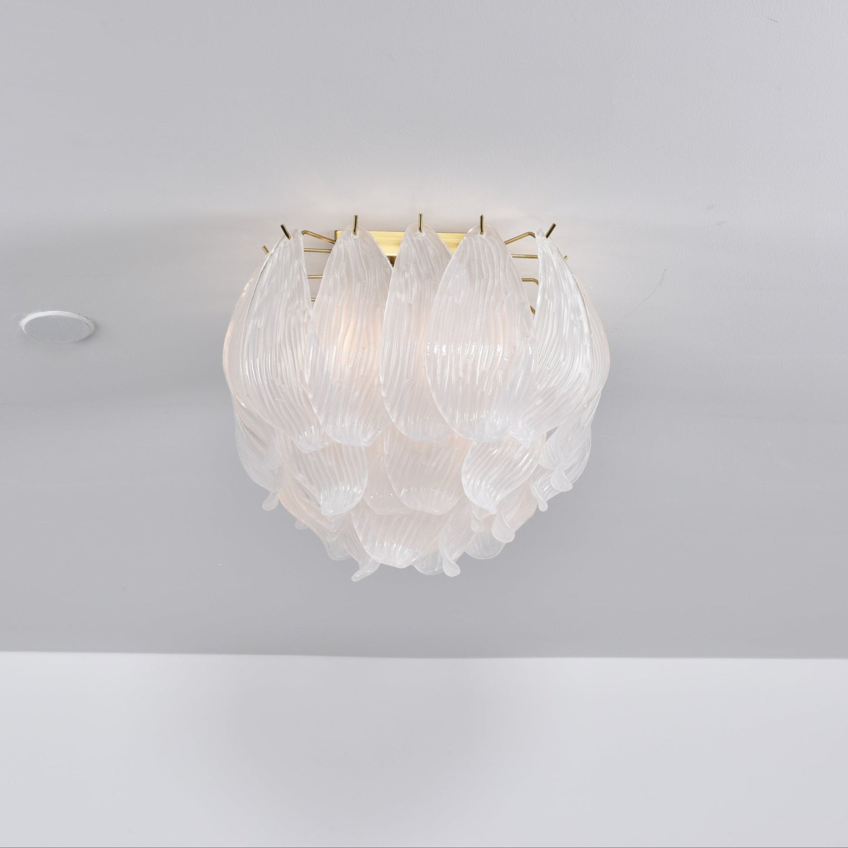 Aurora Ceiling Lamp Murano Petal Hand-Blown Glass Flushmount - Letslighting