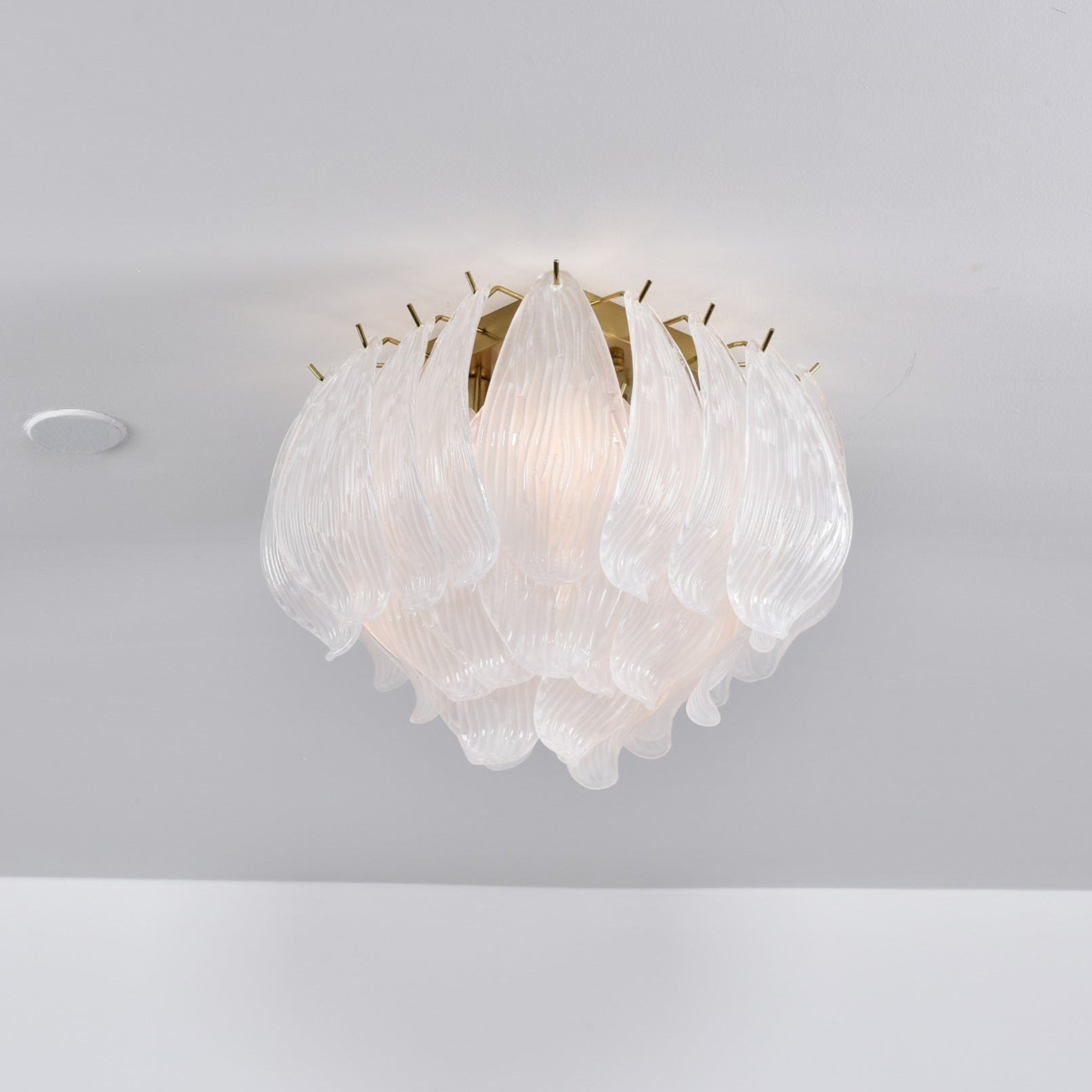 Aurora Ceiling Lamp Murano Petal Hand-Blown Glass Flushmount - Letslighting