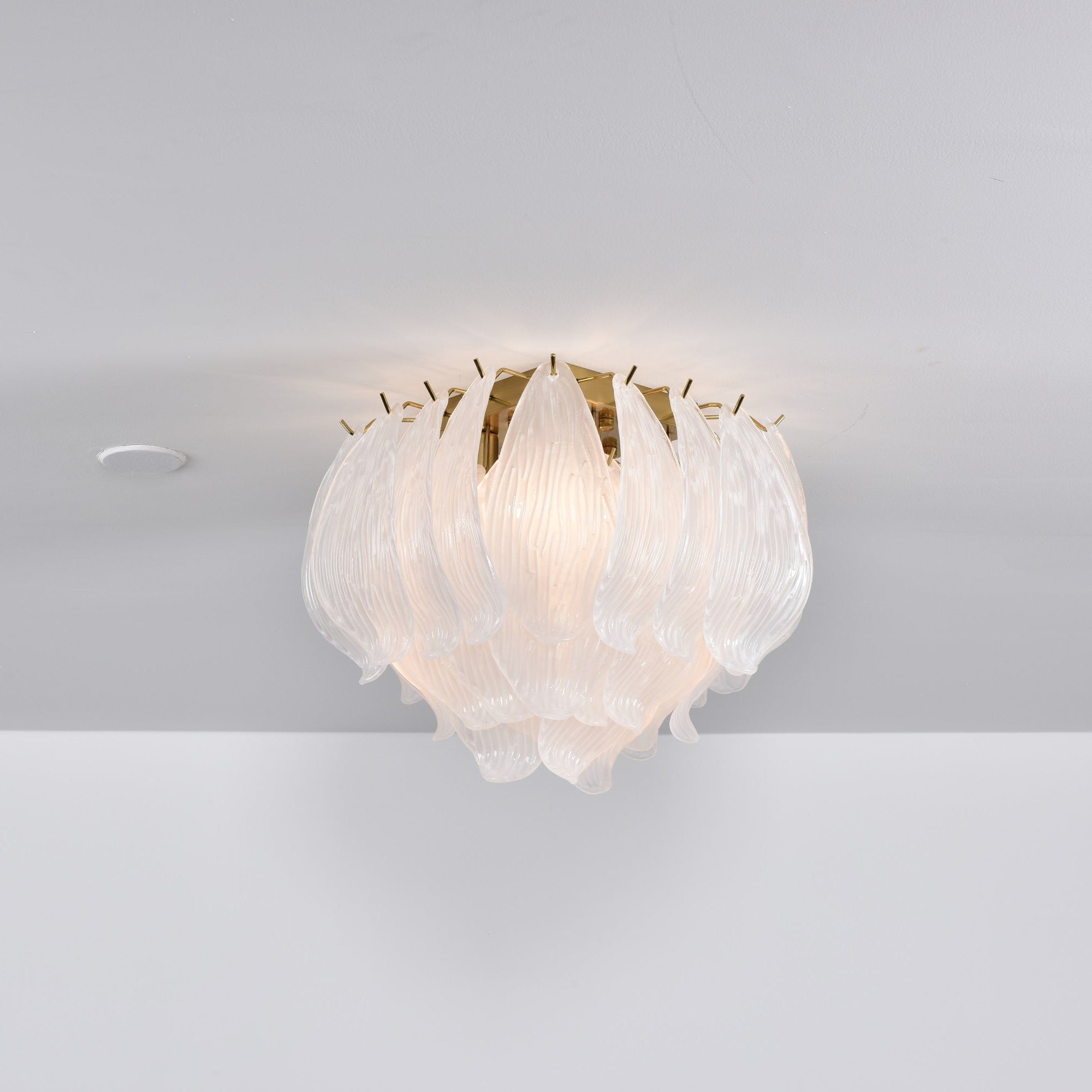 Aurora Ceiling Lamp Murano Petal Hand-Blown Glass Flushmount - Letslighting