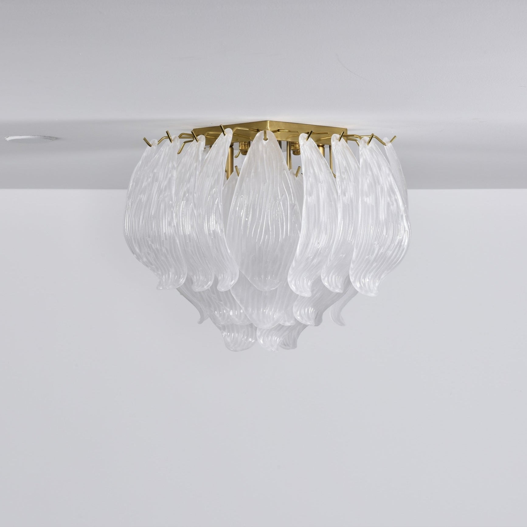 Aurora Ceiling Lamp Murano Petal Hand-Blown Glass Flushmount - Letslighting