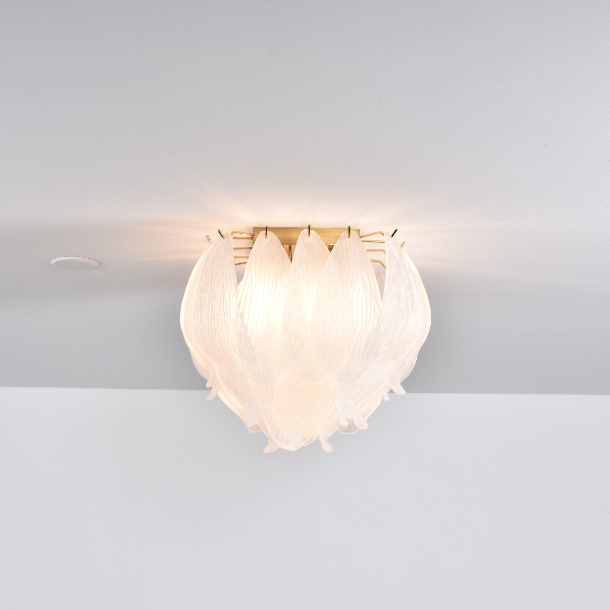 Aurora Ceiling Lamp Murano Petal Hand-Blown Glass Flushmount - Letslighting