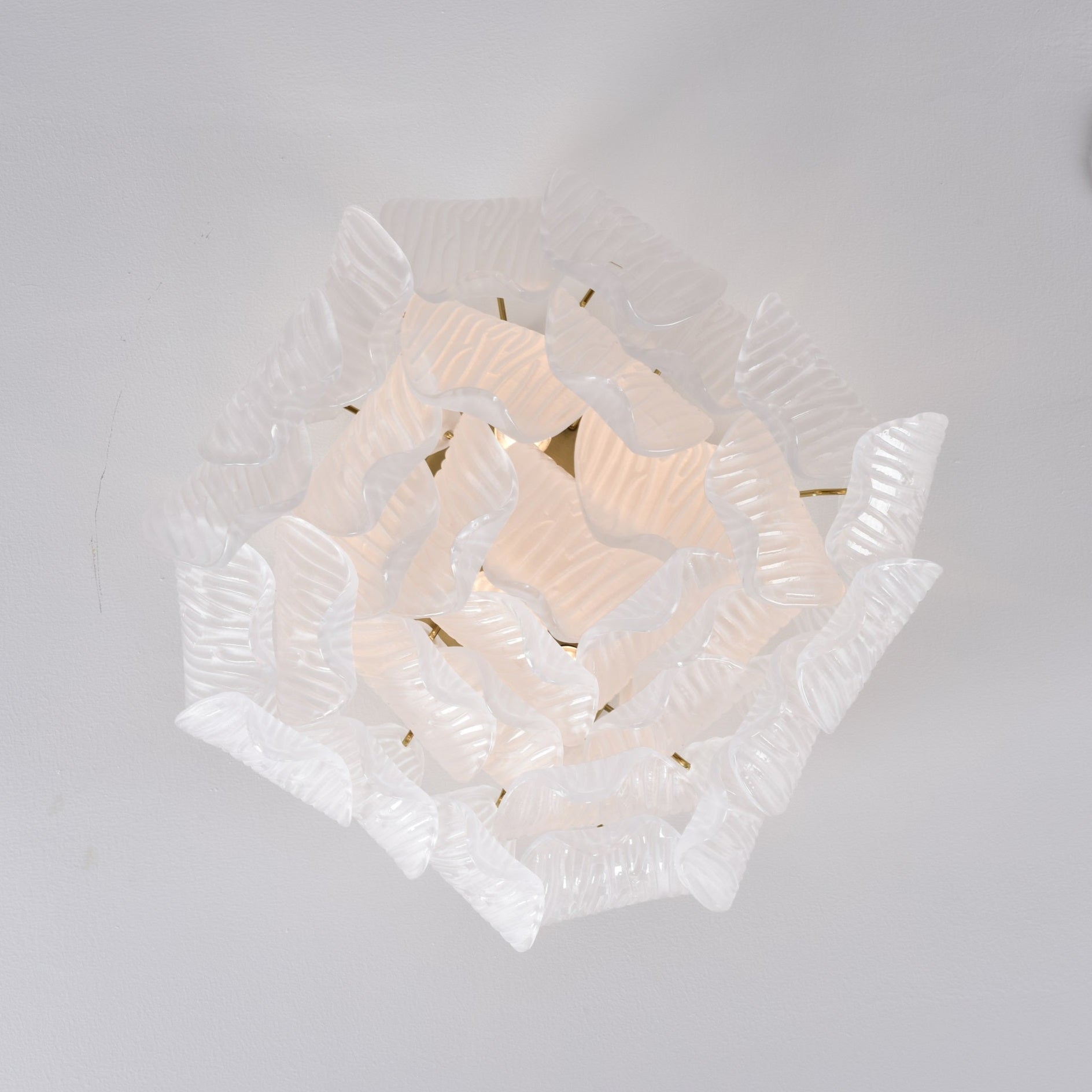 Aurora Ceiling Lamp Murano Petal Hand-Blown Glass Flushmount - Letslighting