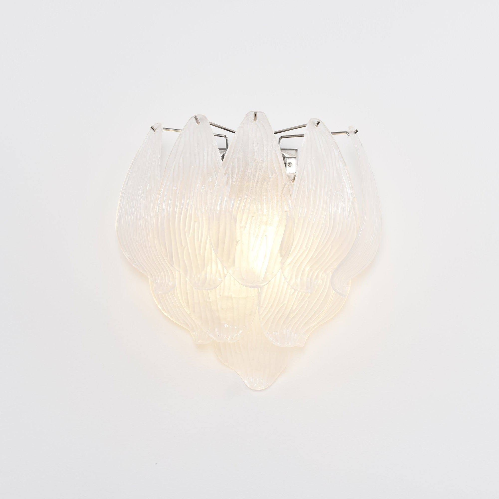 Aurora Wall Lamp Murano Glass Petal Frosted Cascading - Letslighting