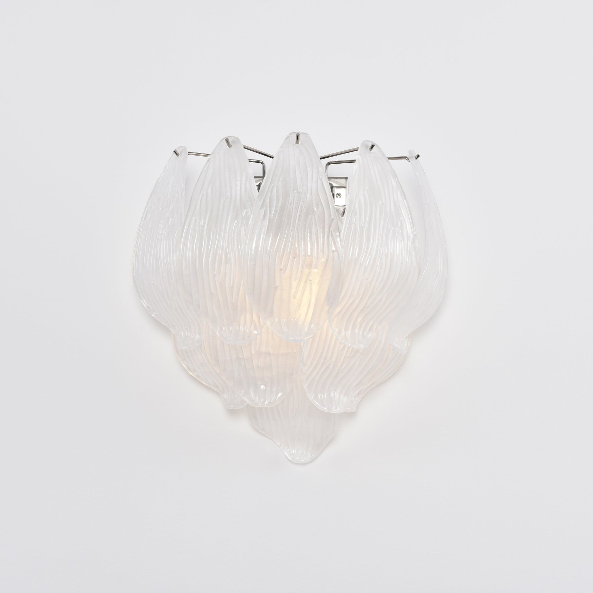 Aurora Wall Lamp Murano Glass Petal Frosted Cascading - Letslighting