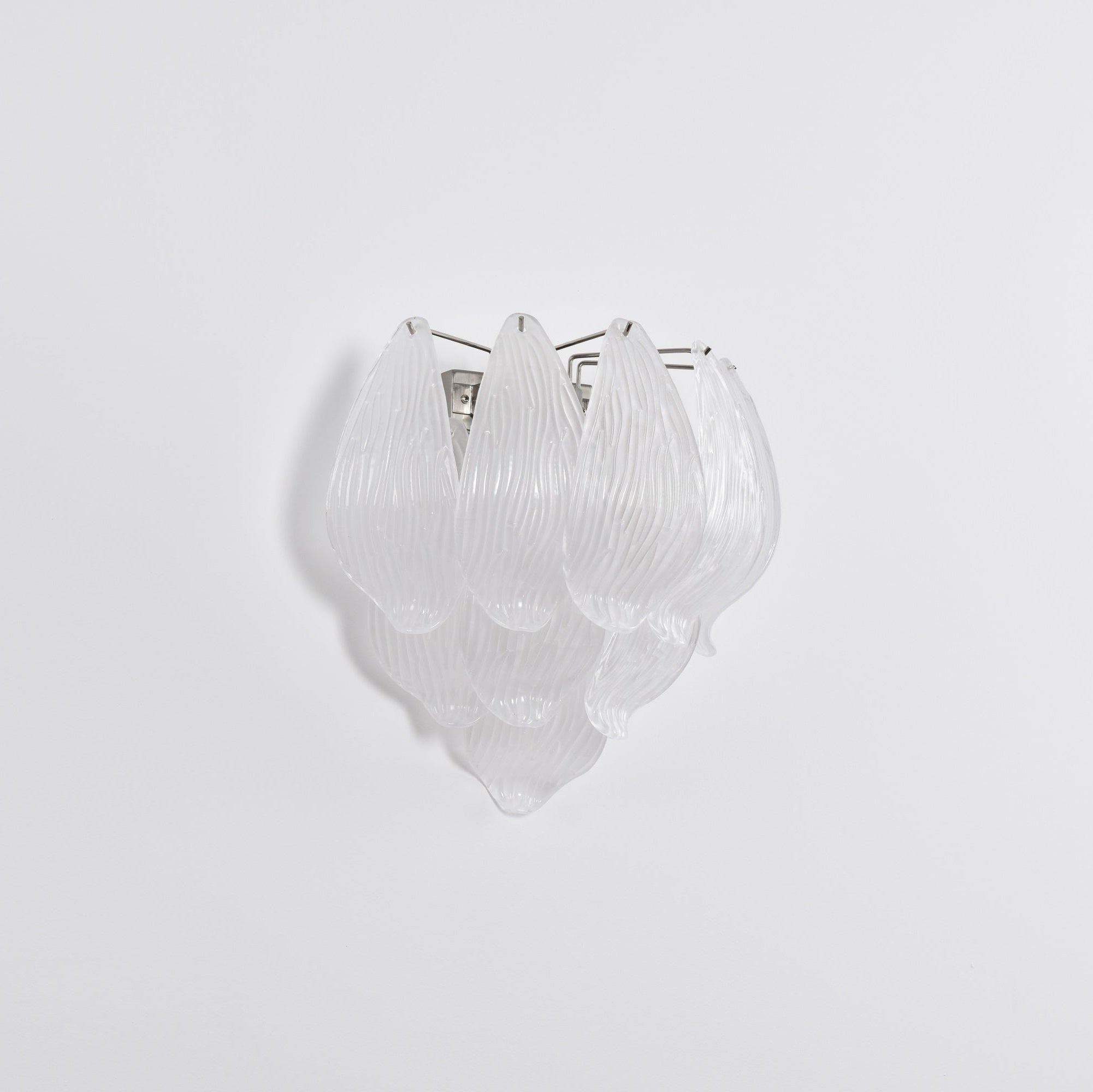Aurora Wall Lamp Murano Glass Petal Frosted Cascading - Letslighting