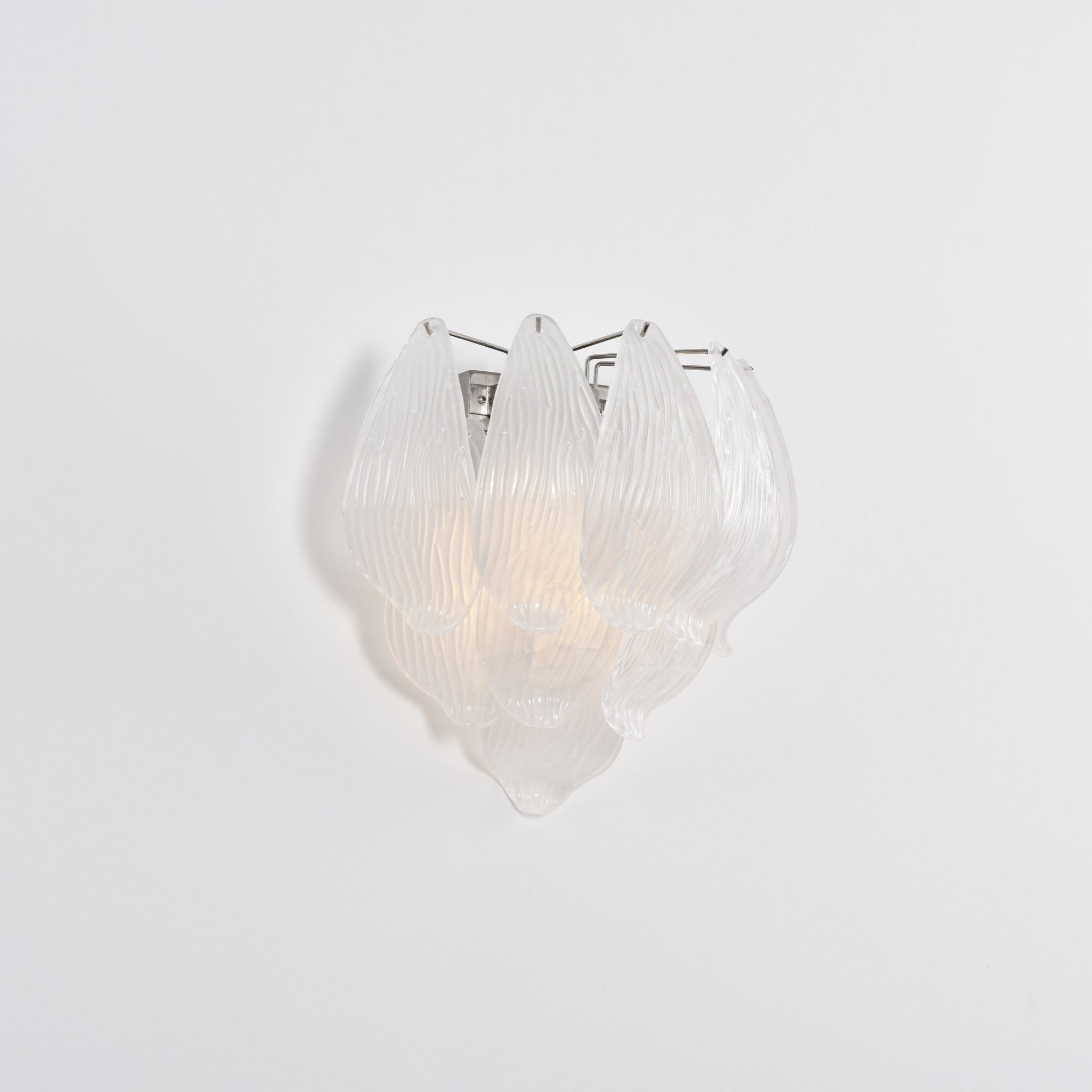 Aurora Wall Lamp Murano Glass Petal Frosted Cascading - Letslighting