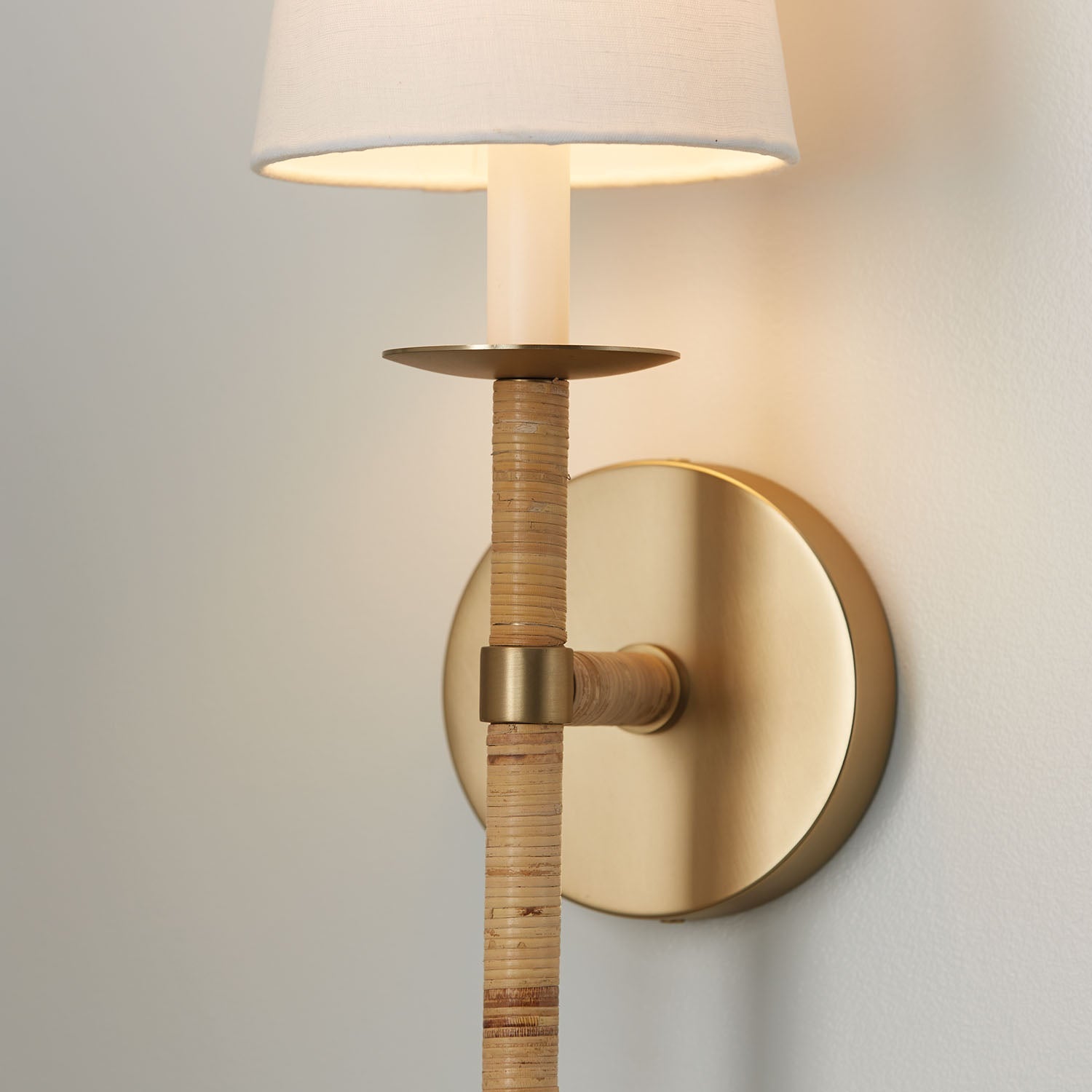 Conoror Applique Murale Laiton Tissu Élégance Vintage - Neutralighting