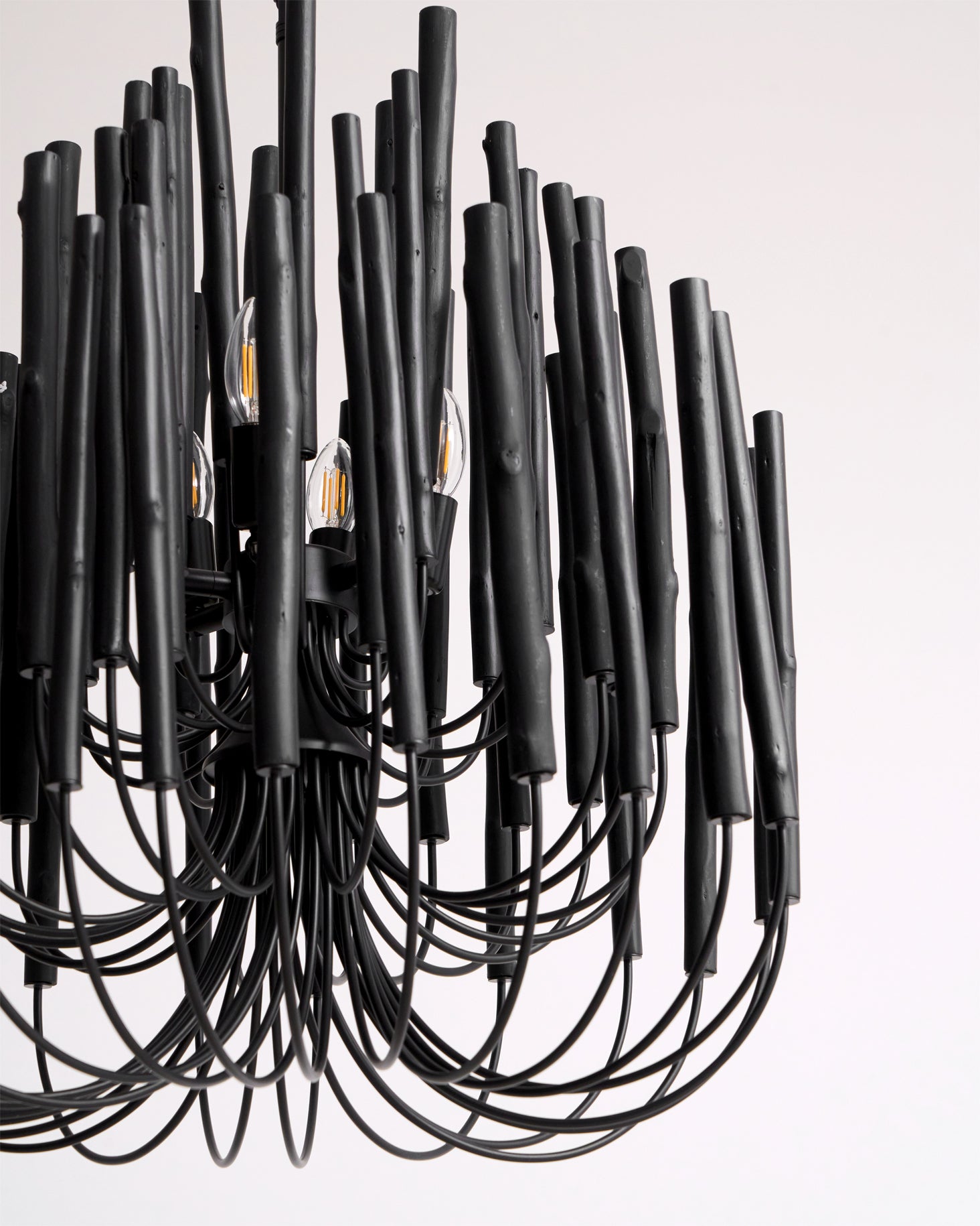 Ulshayra Postmodern Luxury Multi-Stick Wooden Metal Chandelier - Lamp Copper