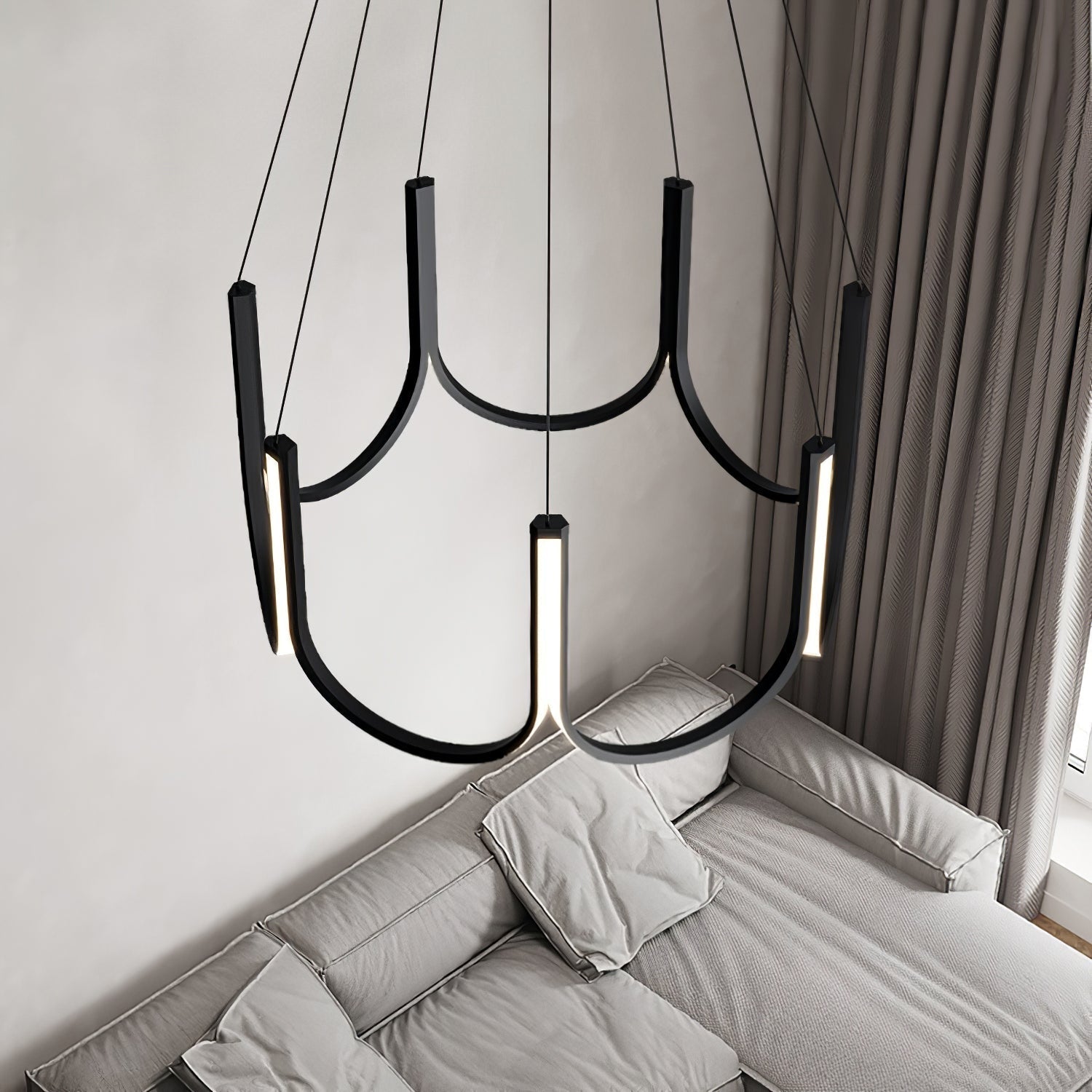 Peyton Lampe Pendante Noire Moderne - Neutralighting