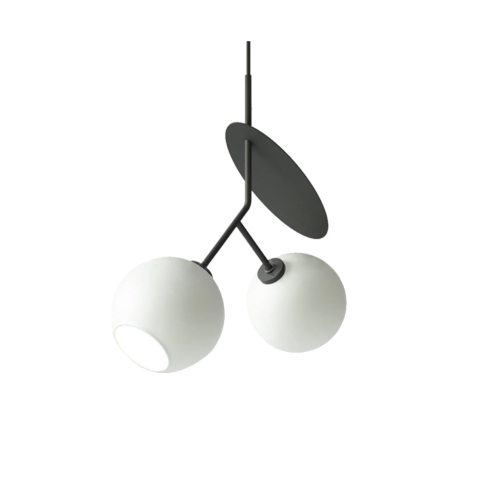 Valentina Suspension Cerise Design LED Métal/Verre Rouge/Noir/Blanc/Or Salon/Chambre - Neutralighting