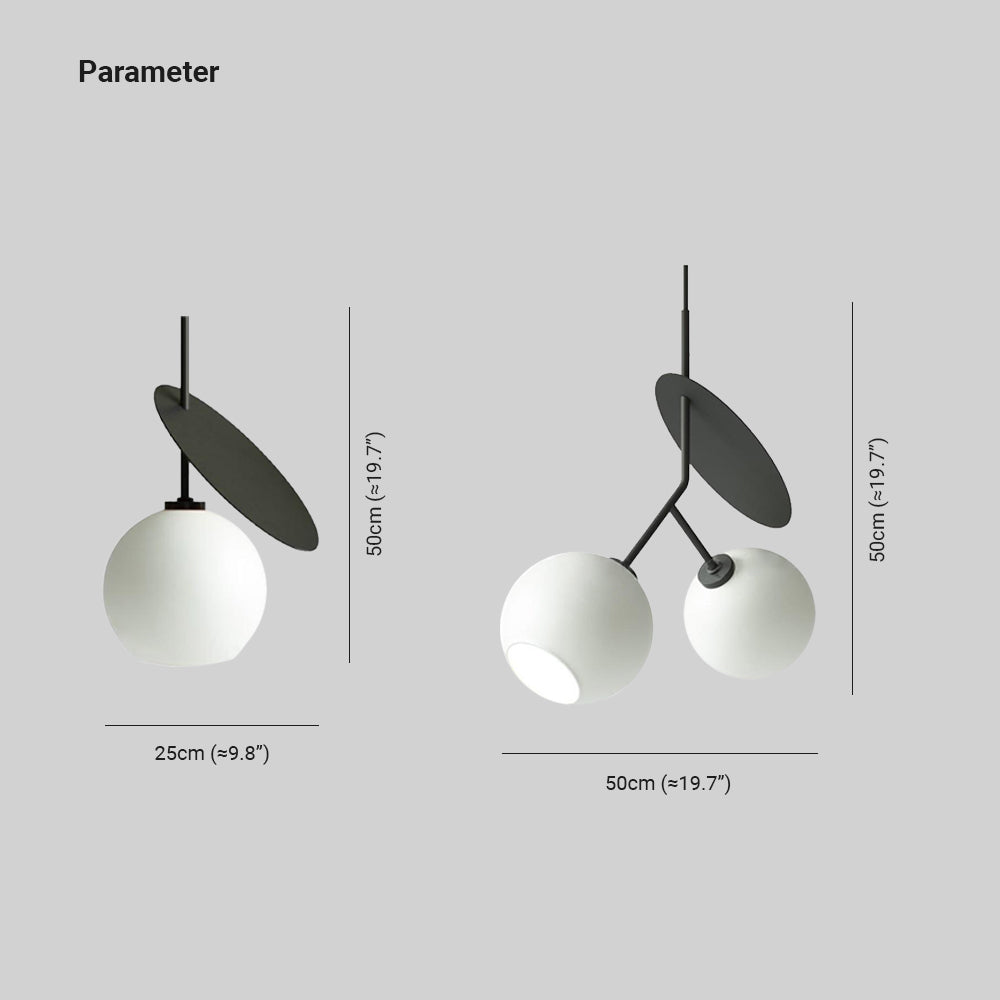 Valentina Suspension Cerise Design LED Métal/Verre Rouge/Noir/Blanc/Or Salon/Chambre - Neutralighting