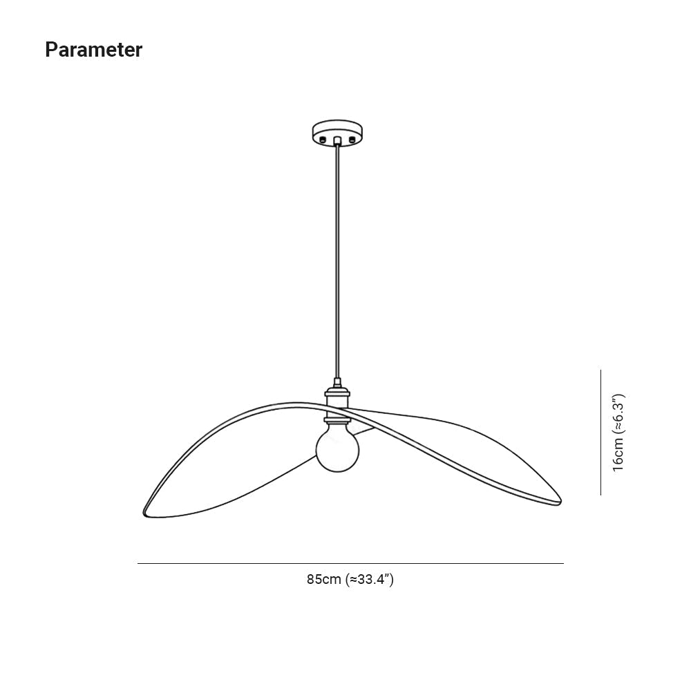 Muto Suspension Incuvré Minimaliste, Metal/Bois, Bois, Chambre - Neutralighting