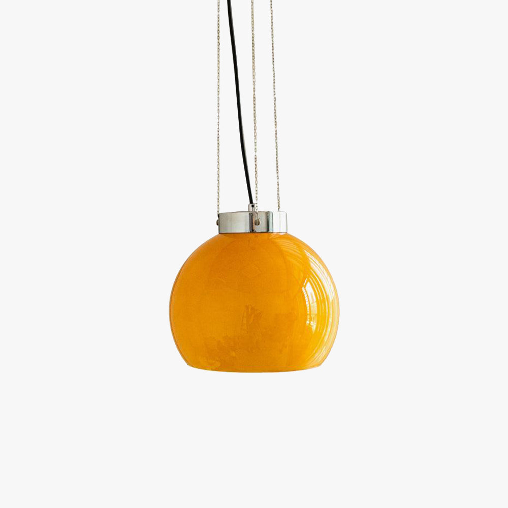 Valentina Globe LED Suspension Jaune Métal Verre Salon Chambre à Coucher - Neutralighting
