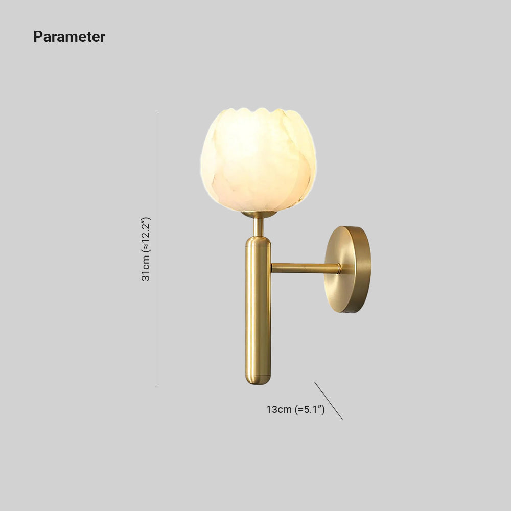 Ralin Applique Murale Fleurs en Albâtre - Neutralighting