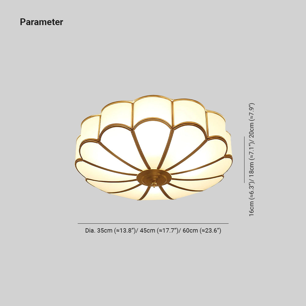 Ulira Plafonnier Design Fleur Verre