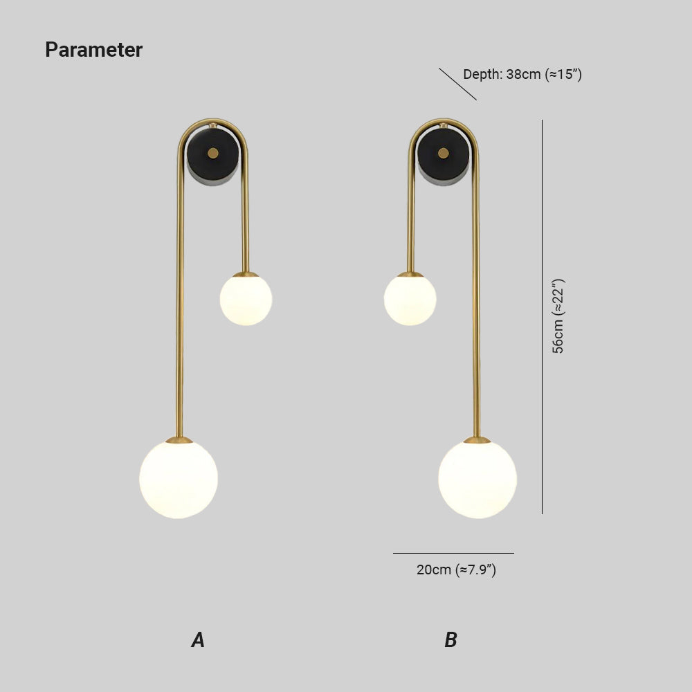 Elaro Applique Murale Arc en Laiton - Neutralighting