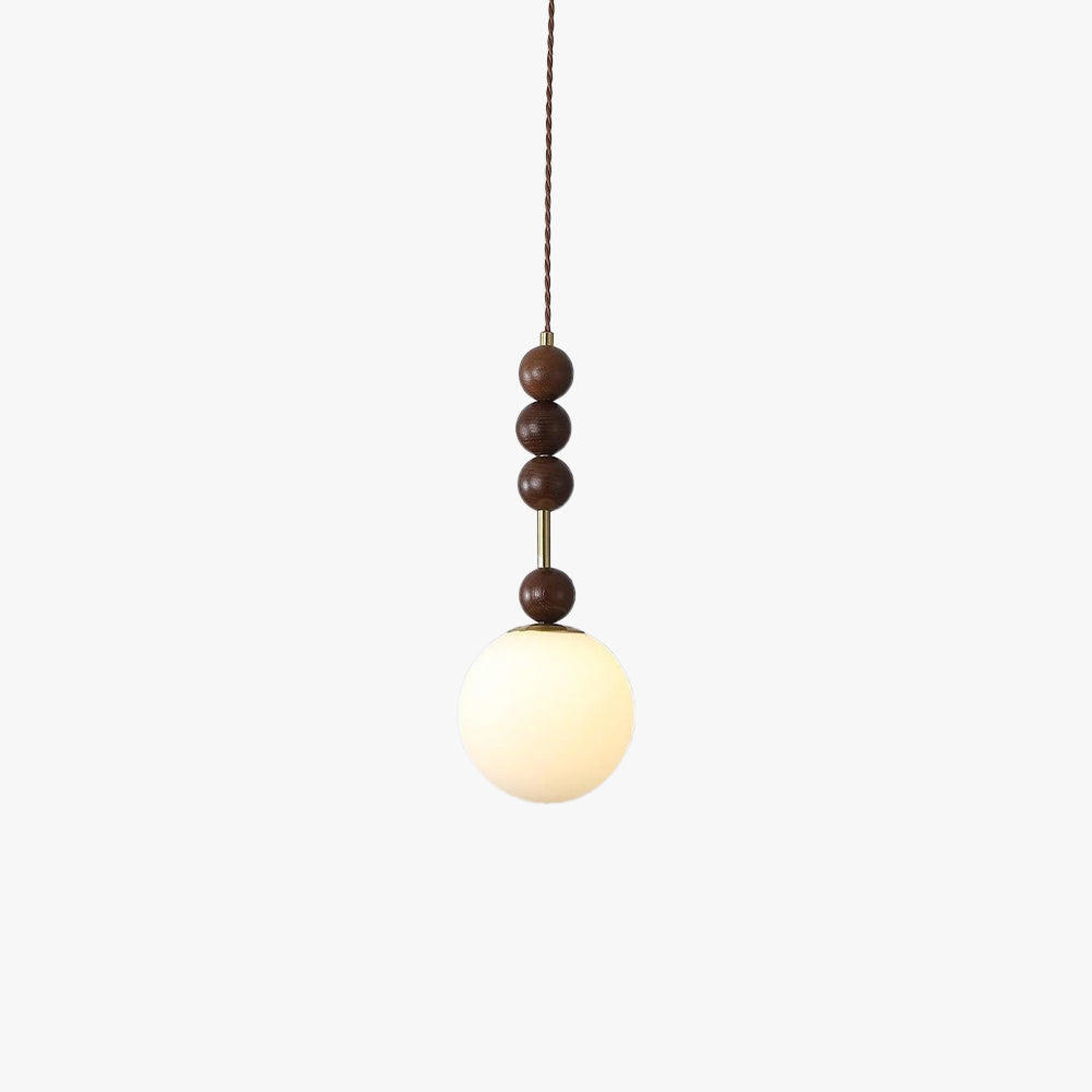 Norn Suspension Verre Perles en Bois - Neutralighting