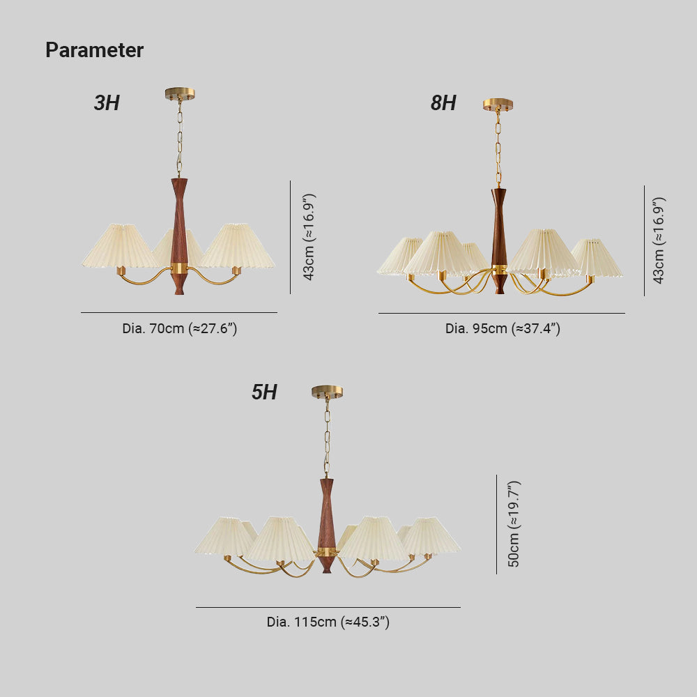 Zarn Lustre en Tissu Plissé - Neutralighting