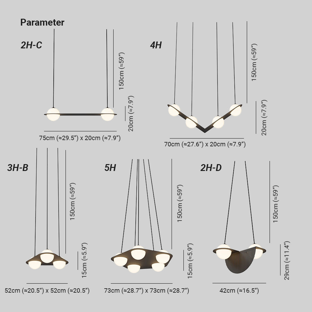 Selan Suspension en Verre Noir - Neutralighting