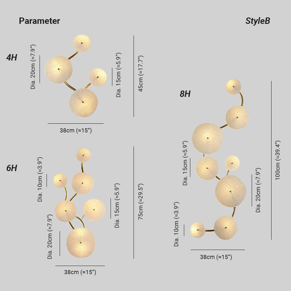 Kaivo Applique Murale Pétale de Lotus - Neutralighting