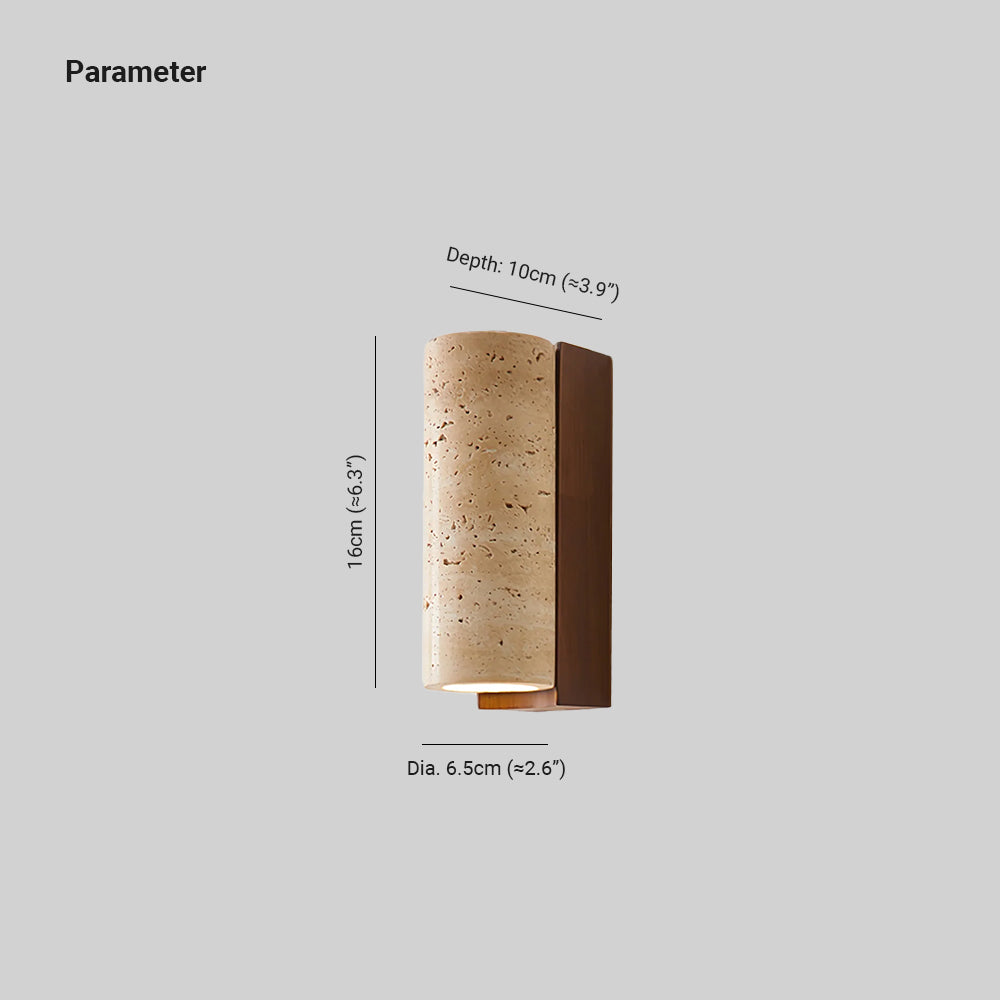 Nula Applique Murale en Travertin Naturel - Neutralighting