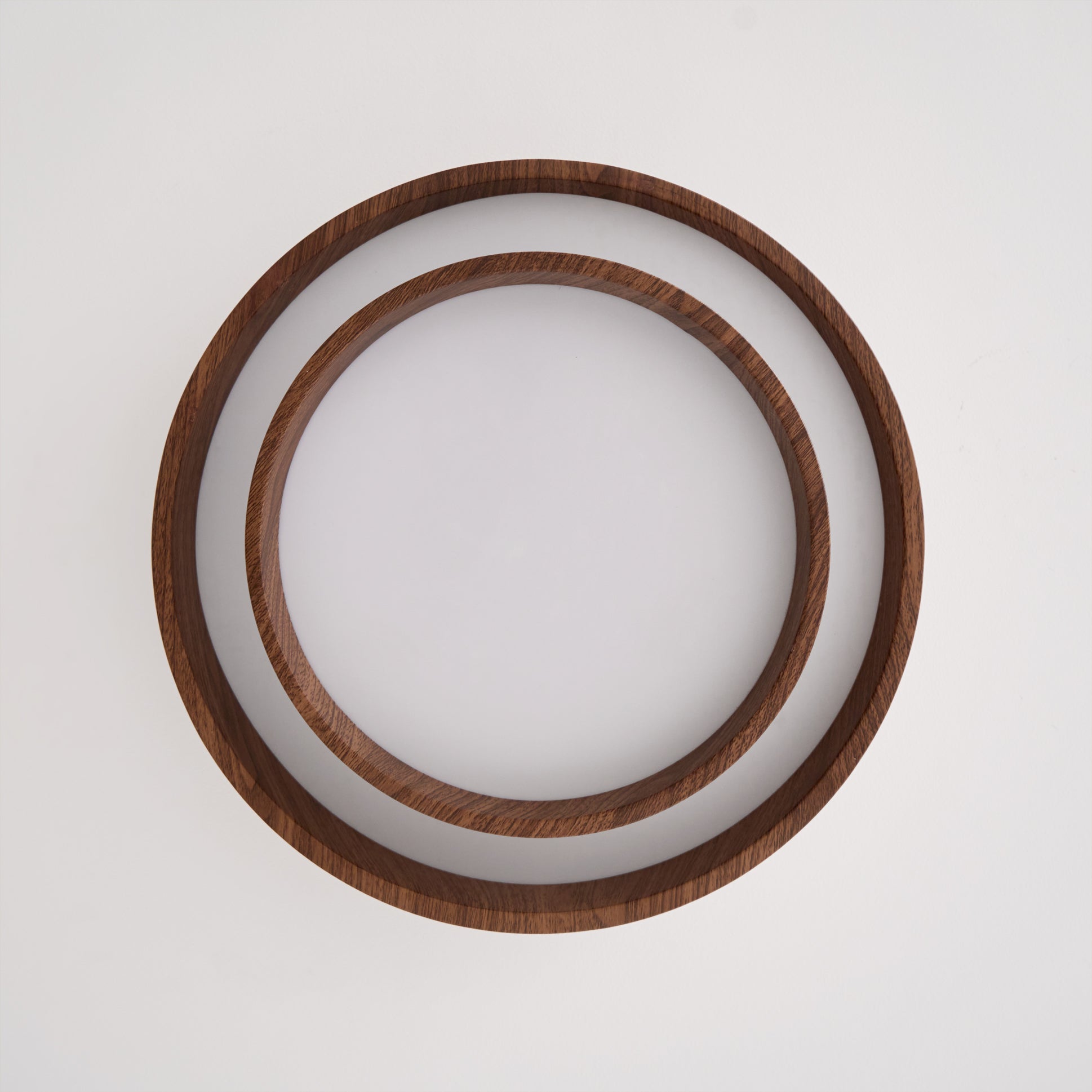 Wavin Plafonnier Double Anneaux Couleur Noyer