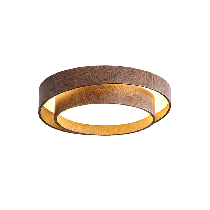 Wavin Plafonnier Double Anneaux Couleur Noyer