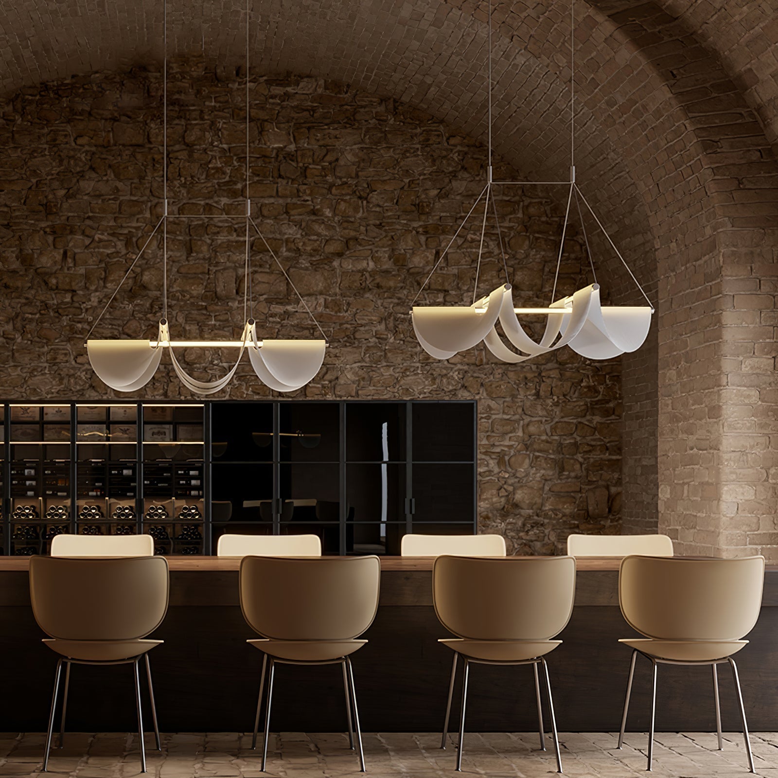 Covela Postmodern Luxury Ribbon Pendant Lamp - Neutralighting