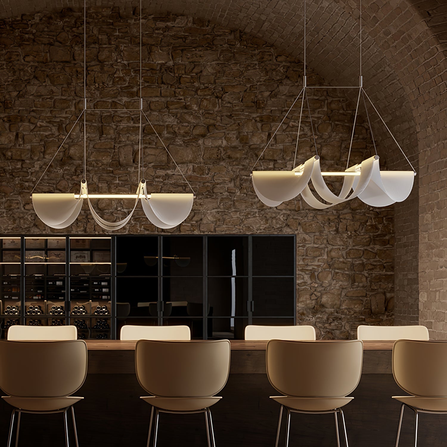 Covela Postmodern Luxury Ribbon Pendant Lamp - Neutralighting
